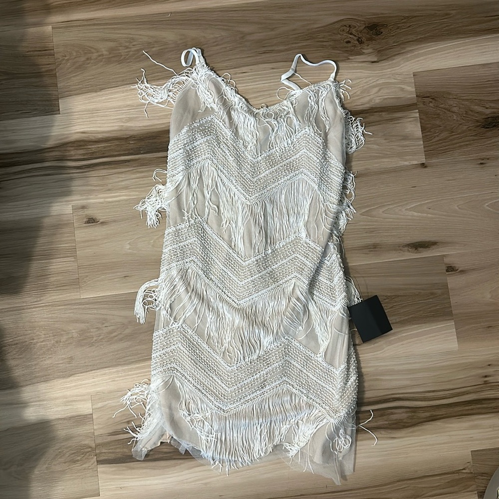 NWT lulus fringe mini dress size XL
